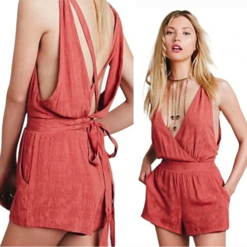 FREE PEOPLE Sz 12 Mariah Twisted Romper